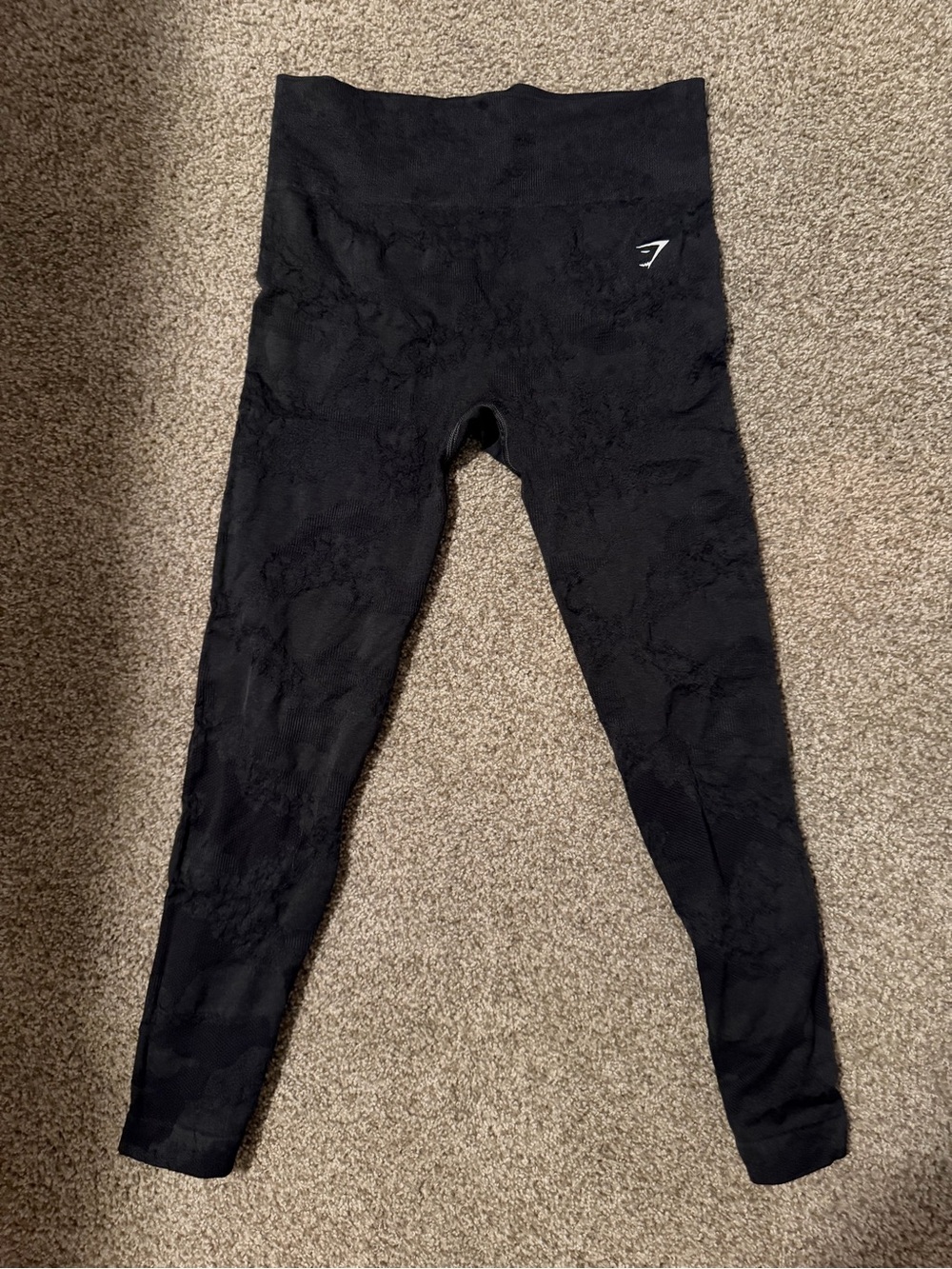 Gymshark Black Textured High-Waist Leggings